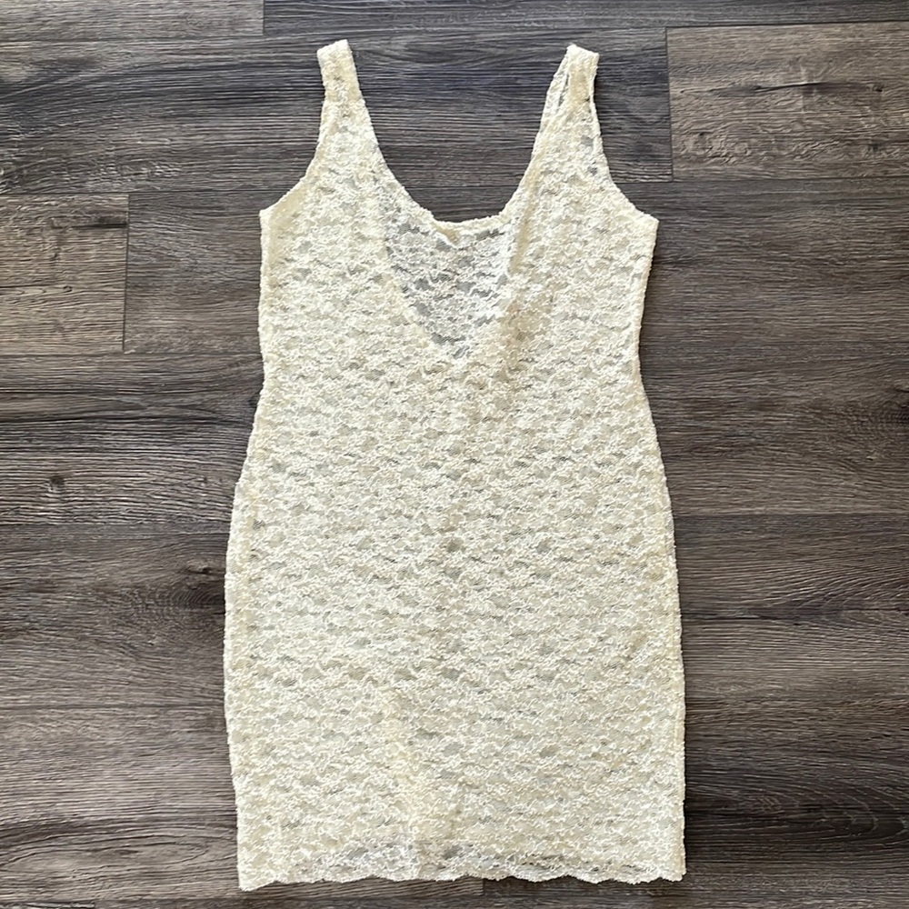 Victoria's Secret | Gold Label VTG Vintage Lace Cover Up Dress Negligee large - Picture 1 of 8